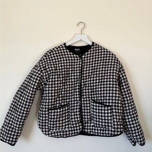 Black & White Gingham Jacket Size Large